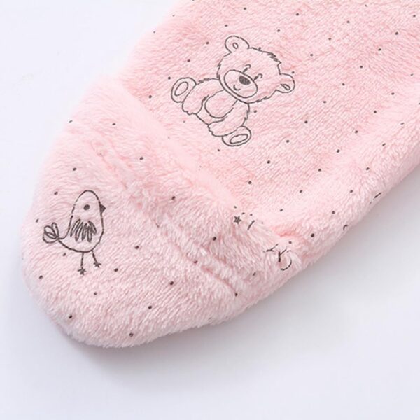 Valcatch Baby Boy Girl Snowsuit Fleece Bear Hooded Winter Jumpsuit Fluffy Zipper Romper Outwear Infant Toddler Overall Outfits 0-12M - Image 5