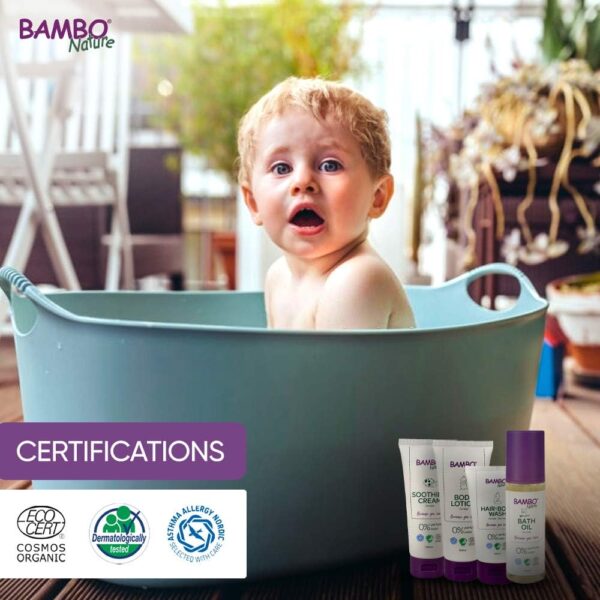 Bambo Nature Kids Shampoo & Body Wash, Eco-Labelled Baby Bath Wash For Sensitive Skin, Tear-Free Baby Shampoo, Organic & Vegan Baby Wash For Clean & Happy Baby, Sustainable Baby Hair & Body Wash 150ml - Image 2