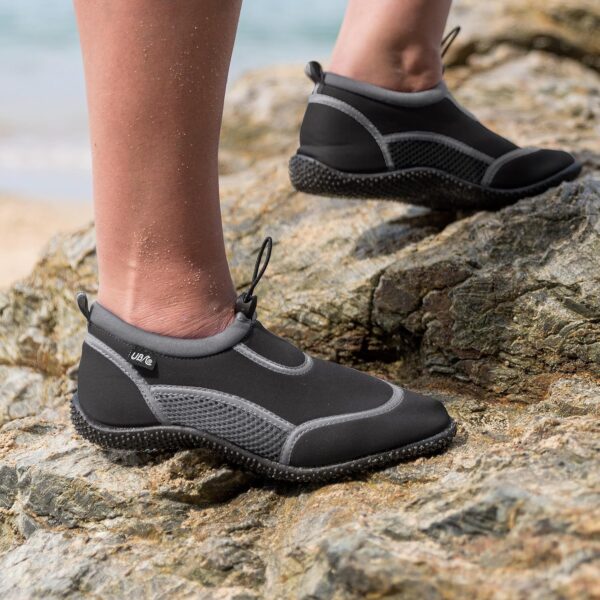 Urban Beach Kids Aqua Surf Wetsuit Shoes for Boys and Girls, Beach Swimming Water Socks with Adjustable Fastener - Image 2