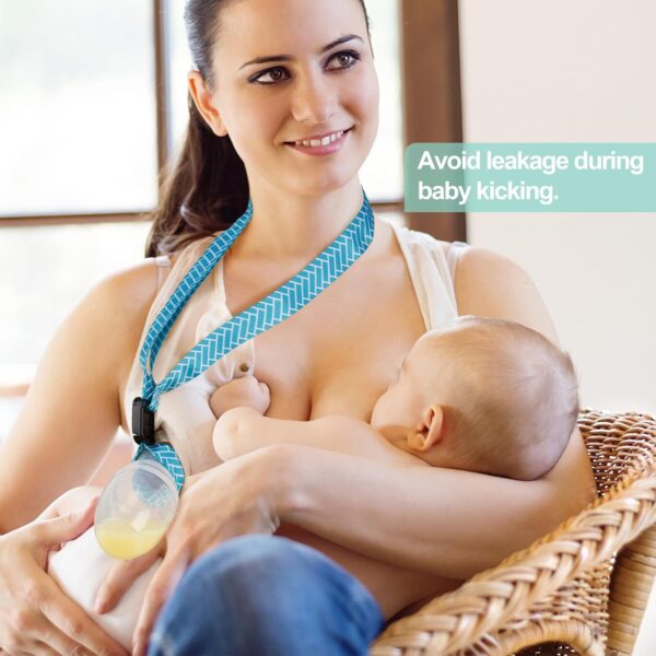 BumbleBee Manual Breast Pump Collector for Breastfeeding with Neck Strap, Cap, Stopper and Storage Bag, Made of Food Grade Silicone 3.04oz/90ml - Image 3