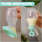 BumbleBee Manual Breast Pump Collector for Breastfeeding with Neck Strap, Cap, Stopper and Storage Bag, Made of Food Grade Silicone 3.04oz/90ml - Image 4