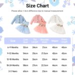 JiAmy Baby Girls Dress Outfits Sleeveless Floral Print Tulle Tutu Dresses Long Sleeve Waffle Cardigan Coat 2Pcs Clothes Set for Toddler Girl 6 Months-3 Years - Image 7