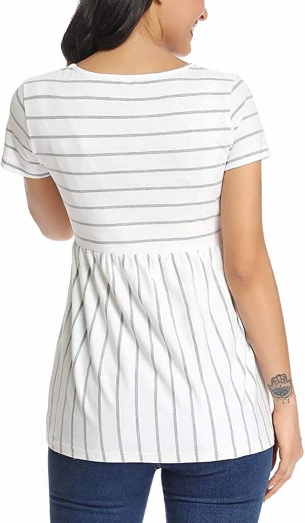 Jacket Women Women's Care Tops Maternity Shirts Maternity Care Tops Short Sleeve Breastfeeding Clothes Textu Dress - Image 7