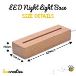 Beecreative Woodland Night Light with Childs Name, Personalised Woodland Nursery Decor Star Night Light Lamp, New Baby Newborn Christening Gifts for Boys Girls - Image 7