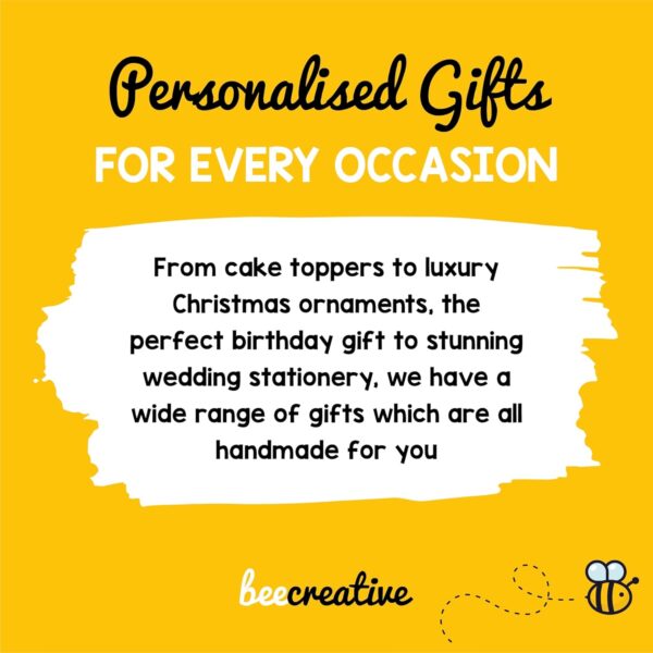 Beecreative Woodland Night Light with Childs Name, Personalised Woodland Nursery Decor Star Night Light Lamp, New Baby Newborn Christening Gifts for Boys Girls - Image 9