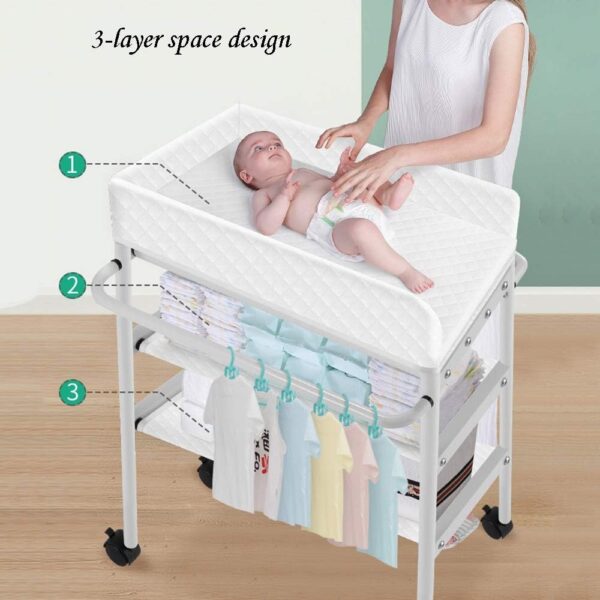 MObyat Baby Changing Table,Diaper Table Change Table, Baby Care Table Storage Box Newborn Bath Changing Clothes Touch Table Changing Station - Image 3