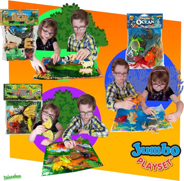 Jumbo Playset - Shark from Deluxebase. Large Animal Figures Toy Set. Bag of large shark toys including a Great White Shark and Whale Shark. Perfect shark toys for boys and girls - Image 7