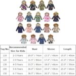 Odizli Kids Girls Boys Light Puffer Floral Print Faux Fur Hoodie Zip Up Fleece Fall Winter Jacket - Image 2