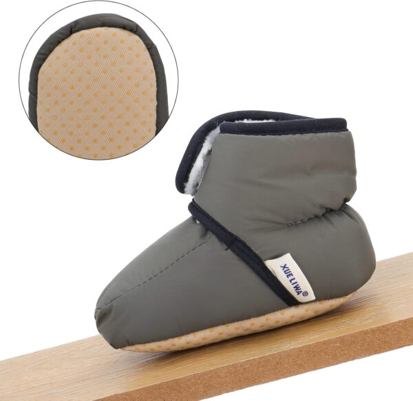 LACOFIA Baby Boys Girls Anti-Slip Soft Sole Winter Warm Slipper Boots Infant Crib Shoes - Image 2