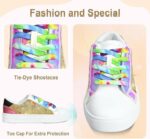 FUPPIA Girls Sneakers Sparkle Glitter Low Top Sneakers for Kids PU Leather Fashion Shoes with Colorful Shoelace for Little Big Kids Multicolor - Image 3
