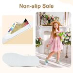 FUPPIA Girls Sneakers Sparkle Glitter Low Top Sneakers for Kids PU Leather Fashion Shoes with Colorful Shoelace for Little Big Kids Multicolor - Image 5