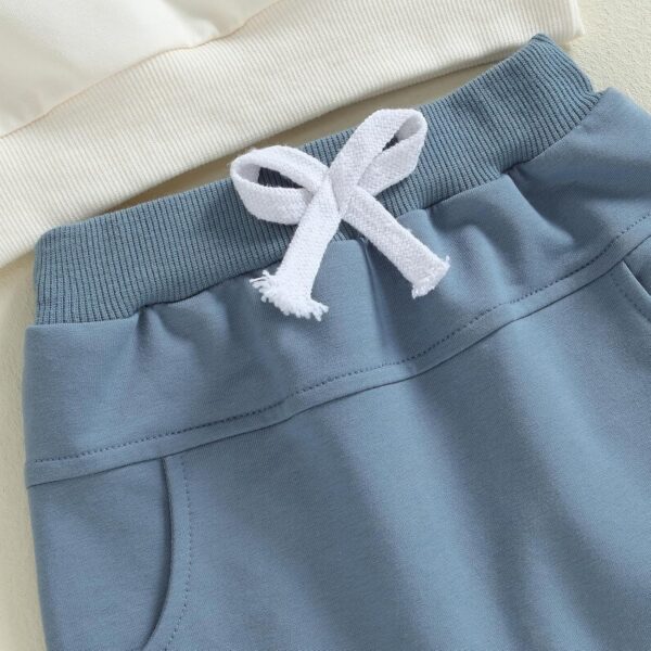 PanLidapan Toddler Baby Boy Outfit Clothes Long Sleeve Letter Print Pullover Jumper Sweatshirt Drawstring Trousers Set Fall Winter Tracksuit - Image 6