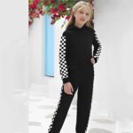 BOVOSHA Girls Clothes Set Kids Crop Top + Plaid Pants Outfits Tracksuit Hooded Sweatshirt Sweatpants 2 PC - Image 3
