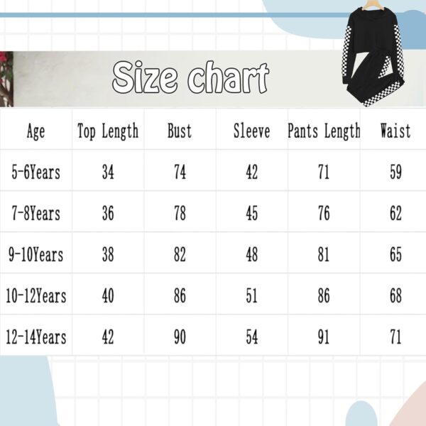 BOVOSHA Girls Clothes Set Kids Crop Top + Plaid Pants Outfits Tracksuit Hooded Sweatshirt Sweatpants 2 PC - Image 7