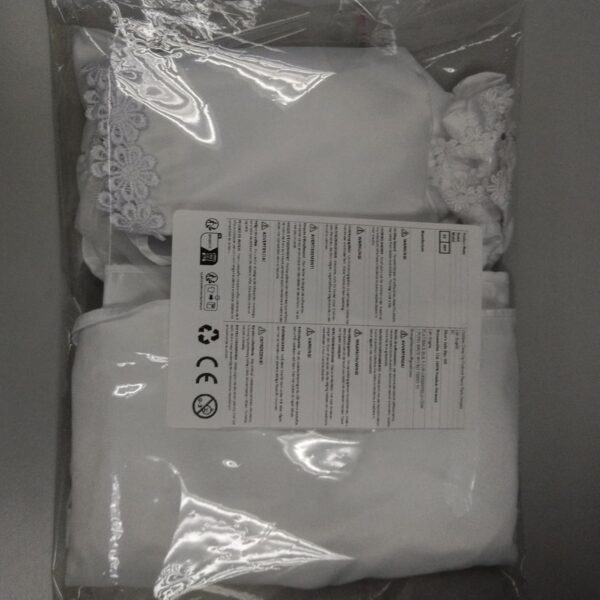 Lito Angels Baby Girls' Pearls Embroidered Baptism Christening Gown White Dress with Cape Bonnet Infant Size 0-12 Months CN009 - Image 9