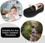 MIXIN Boys House Slippers Memory Foam Moccasin Shoes Furry Plush Lining Non Slip Indoor Outdoor Boys Slippers for Big Kids Little Kids - Image 6