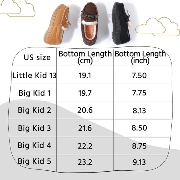 MIXIN Boys House Slippers Memory Foam Moccasin Shoes Furry Plush Lining Non Slip Indoor Outdoor Boys Slippers for Big Kids Little Kids - Image 7