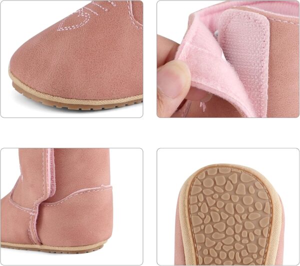 LACOFIA Baby Girls Winter Boots Infant Anti-Slip First Walking Shoes Prewalker Booties - Image 5