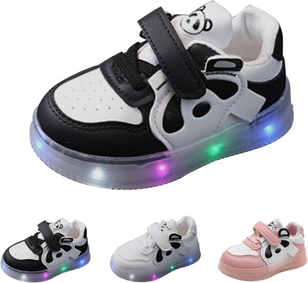 SRTUMEY Clearance Toddler LED Walking Sneaker Light up Shoes for Boys Girls Christmas Birthday Gifts for Kids Baby Adjustable-Strap Athletic Sport Shoes - Image 6