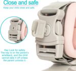 HappyVk Toddler Reins - Baby Reins - Child Walking Harness - Baby Anti Lost Wrist Link with Key Lock - Kid Pink Leash- Child Safety Harness Ages 1-4 - Cute Little Bunnies - Image 5