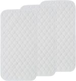 Rehomy Baby Diaper Changing Pad Liner 3 Pack Waterproof Bamboo Cotton Washable Changing Table Cover Mat Reusable Changing Table Pad Protector, 14x 27