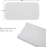 Rehomy Baby Diaper Changing Pad Liner 3 Pack Waterproof Bamboo Cotton Washable Changing Table Cover Mat Reusable Changing Table Pad Protector, 14x 27 - Image 3