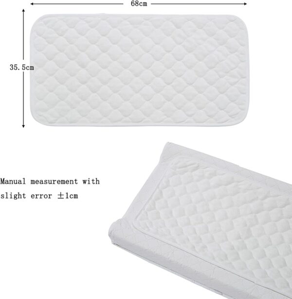 Rehomy Baby Diaper Changing Pad Liner 3 Pack Waterproof Bamboo Cotton Washable Changing Table Cover Mat Reusable Changing Table Pad Protector, 14x 27 - Image 3
