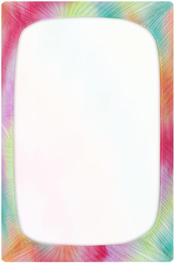 Kcldeci Baby Crib Sheets for Boys Girls Tie Dye Magic Toddler Bed Sheets Playard Mattress N Play Sheets S - Image 3