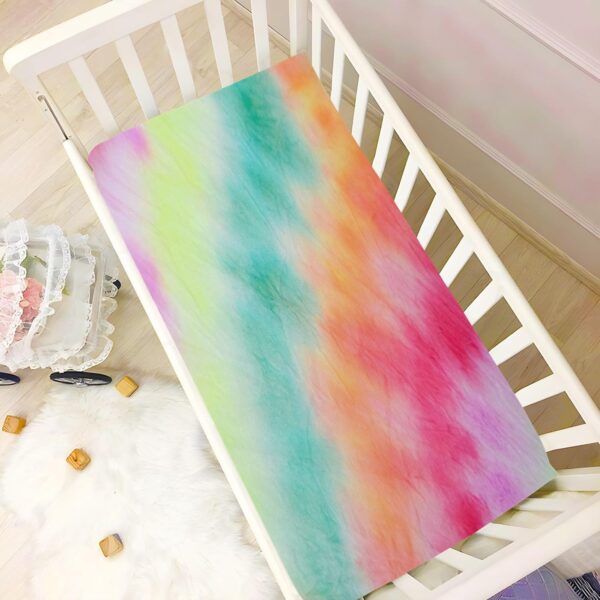 Kcldeci Baby Crib Sheets for Boys Girls Tie Dye Magic Toddler Bed Sheets Playard Mattress N Play Sheets S - Image 6