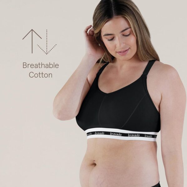 Bravado Designs Sustainable Full Cup Maternity & Nursing Bra | Original | Organic Cotton & Tencel™ Modal Blend | Wireless | DD/E - J Cup - Image 3