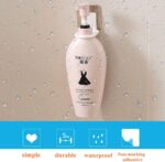 Pump Bottle Dispenser Holder, Hand Sanitizer Hanging Rack Wall Sticker Shower Gel Bottle Holder Shampoo Hand Sanitizer Hook, 4 Pack - Image 2