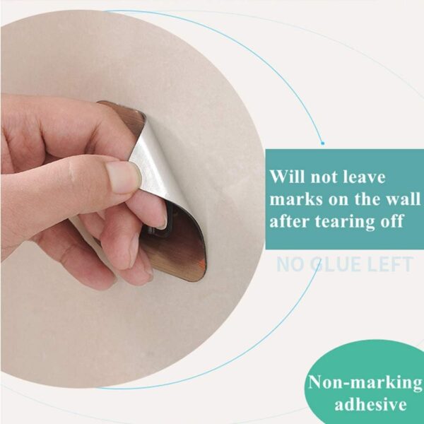 Pump Bottle Dispenser Holder, Hand Sanitizer Hanging Rack Wall Sticker Shower Gel Bottle Holder Shampoo Hand Sanitizer Hook, 4 Pack - Image 5