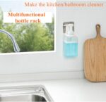 Pump Bottle Dispenser Holder, Hand Sanitizer Hanging Rack Wall Sticker Shower Gel Bottle Holder Shampoo Hand Sanitizer Hook, 4 Pack - Image 6