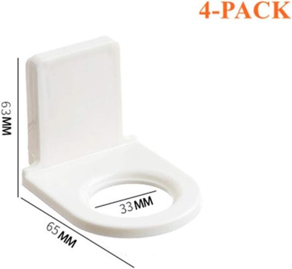 Pump Bottle Dispenser Holder, Hand Sanitizer Hanging Rack Wall Sticker Shower Gel Bottle Holder Shampoo Hand Sanitizer Hook, 4 Pack - Image 8