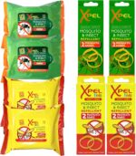 Mosquito Repellent Tropical Formula Family Bundle with Mosquito and Insect Repellent Wipes and Bands - 2X for Adults and 2X for Kids Each