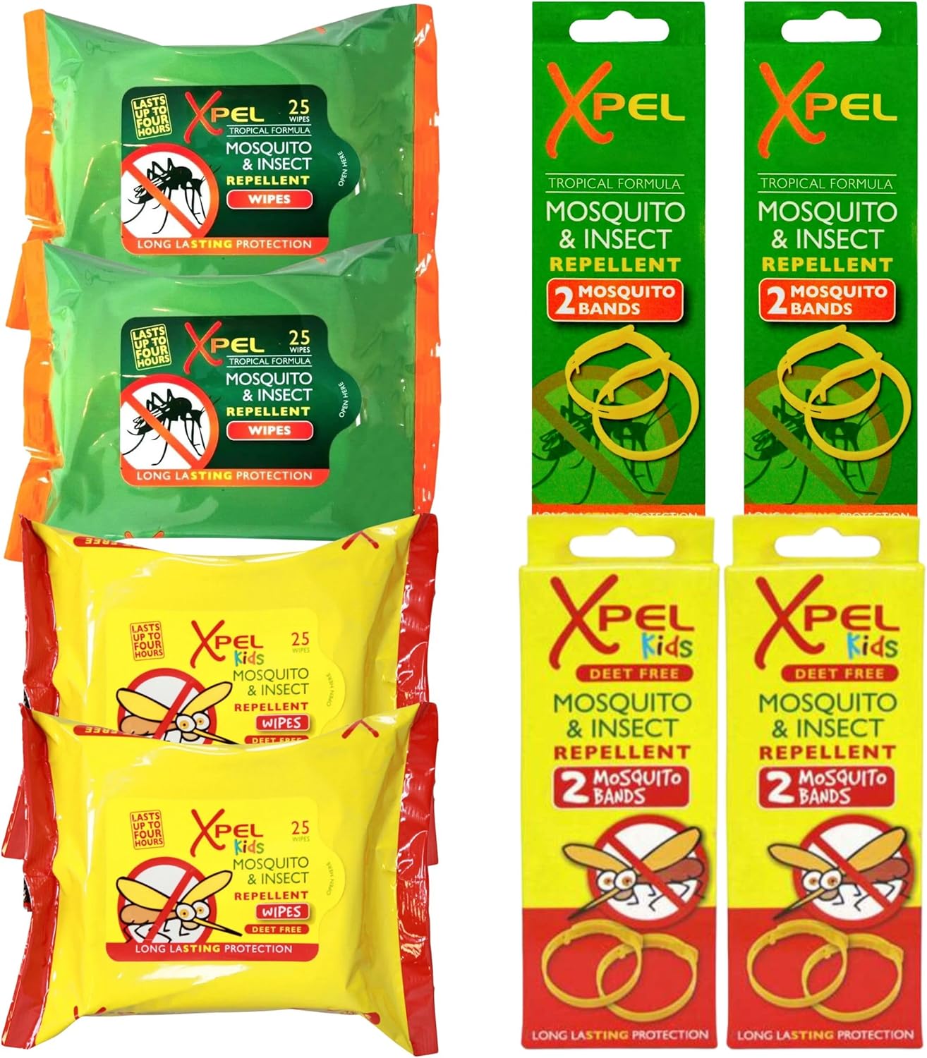 1740736693_810TO1oagZL._AC_SL1500_.jpg Mosquito Repellent Tropical Formula Family Bundle with Mosquito and Insect Repellent Wipes and Bands - 2X for Adults and 2X for Kids Each - Image 1