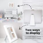 Baby Safe Hand and Footprint Frame Kit, 0-3 Years Newborn Boy & Girl, DIY Non-Sticky Clay Imprint Personalised Keepsake Gifts Milestone Baby Picture Frames Registry Nursery Decor Casting Kit - Image 3