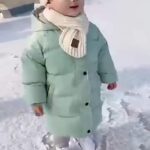 liangp Girl Hooded Kids Zipper Coat Warm Windproof Jacket Winter Warm Parka Coats Padded Long Overcoat Lightweight Outerwear - Image 5