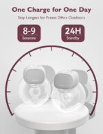 Momcozy S9 Pro Updated Wearable Breast Pump, Hands-Free, Longest Battery Life & LED Display, Portable Electric Breast Pump with 2 Modes & 9 Levels - 24mm (Gray, 2 Count) - Image 3