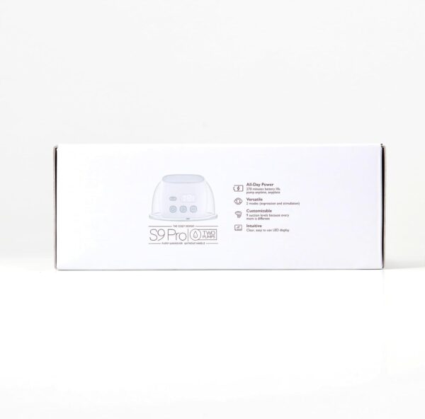 Momcozy S9 Pro Updated Wearable Breast Pump, Hands-Free, Longest Battery Life & LED Display, Portable Electric Breast Pump with 2 Modes & 9 Levels - 24mm (Gray, 2 Count) - Image 12