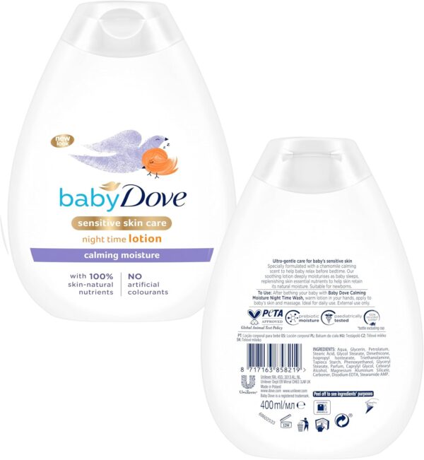 Baby Dove Calming Moisture Head to Toe Baby Wash 400 ml + Lotion 400ml - Image 2