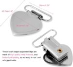 Pacifier Suspender Clips,Tyenaza 10Pcs Heart Pacifier Clips Metal Pacifier Holder for Soother, Pacifier, Dummy,Bib, DIY - Image 2