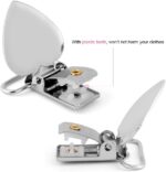 Pacifier Suspender Clips,Tyenaza 10Pcs Heart Pacifier Clips Metal Pacifier Holder for Soother, Pacifier, Dummy,Bib, DIY - Image 6