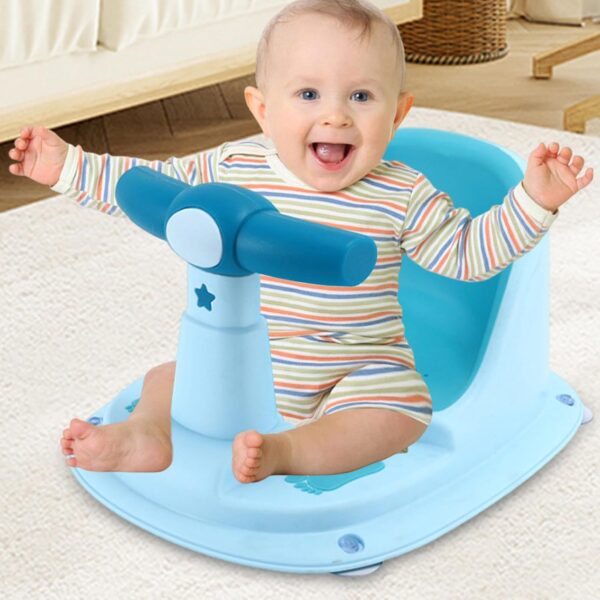 Baby Bath Seat, Baby Bath Chair with Anti-Slip Suction Cup and Backrest Support, Baby Bath Support Seat, Ergonomical Toddler Bath Seat for Baby, Sit Up Bath Seat for Baby 6 Months Plus - Image 4