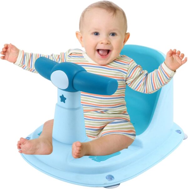 Baby Bath Seat, Baby Bath Chair with Anti-Slip Suction Cup and Backrest Support, Baby Bath Support Seat, Ergonomical Toddler Bath Seat for Baby, Sit Up Bath Seat for Baby 6 Months Plus - Image 7