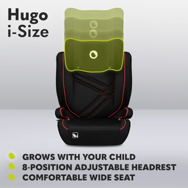 Lionelo Hugo i-Size Child Car Seat with ISOFIX & Belt Mount for Kids Group 2-3(100-150cm) Latest R129 Standard, 8 Level Headrest, Memory Foam, Armrests, Advanced Side Protection, Washable upholstry - Image 6