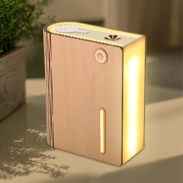 Book Shaped Mist Humidifier - Cool Mist Air Humidifier, Quiet Room Moisture Purifier | Usb Powered Bedroom Diffuser, Compact Air Purifier, Portable Book Design Humidifier for Home and offic - Image 2