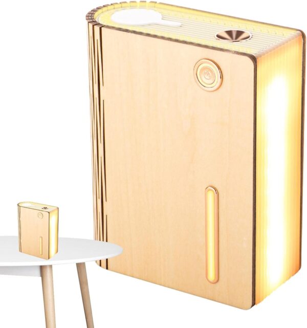 Book Shaped Mist Humidifier - Cool Mist Air Humidifier, Quiet Room Moisture Purifier | Usb Powered Bedroom Diffuser, Compact Air Purifier, Portable Book Design Humidifier for Home and offic - Image 9