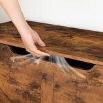 HOOBRO Storage Chest, Wooden Storage Bench, Blanket Storage Box with Drawer, Large Toy Chest, Shoe Storage Bench, Farmhouse Storage Trunk, 100 cm, U-Shaped Opening, Rustic Brown EFG71CW01G1 - Image 6