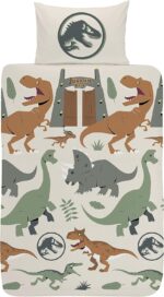 Coco Moon Jurassic World Dinosaur Duvet Bedding Set Ideal Boys and Toddler Dinosaurs Kids Bedroom Accessories Gifts Present (Single) - Image 2